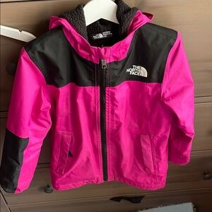 The North Face Fuchsia and Black Hooded Jacket